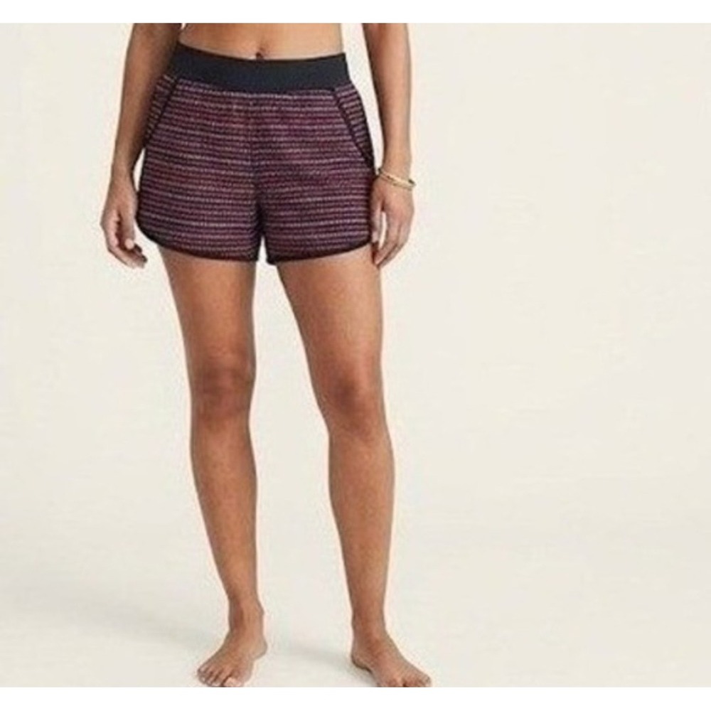 Lands' End Board Shorts Womens 14P Purple Pink Geometric Swim Shorts Liner